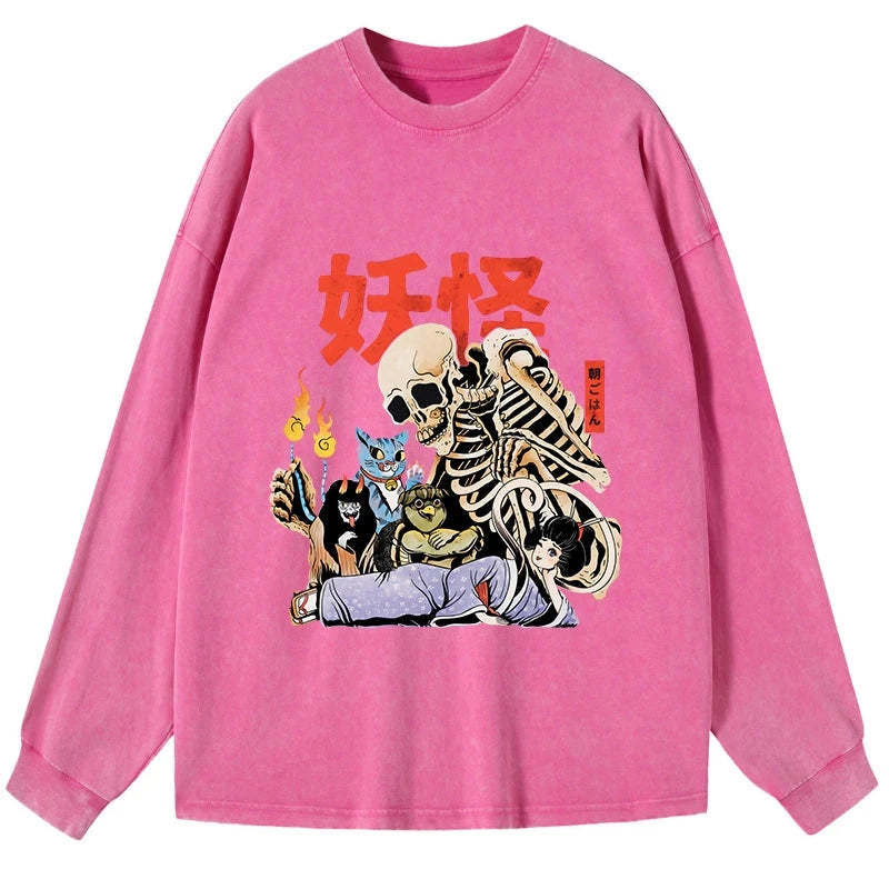 Tokyo-Tiger The Yokai Club Washed Long Sleeve T-Shirt Sale