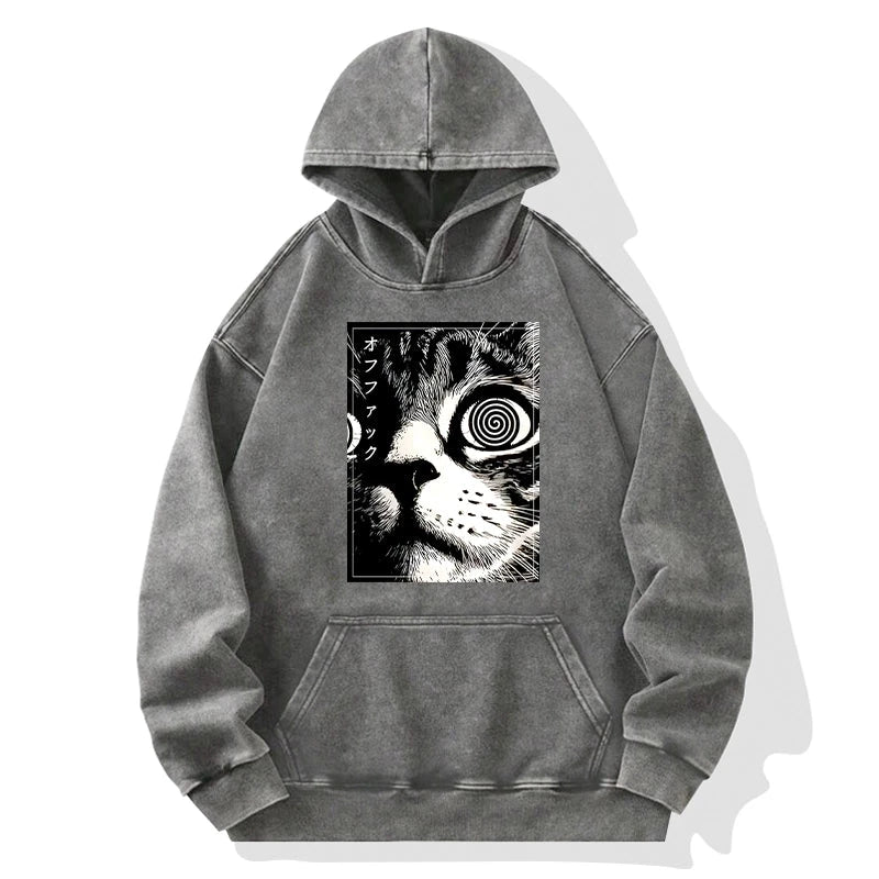 Tokyo-Tiger Scary Cat Japan Washed Hoodie