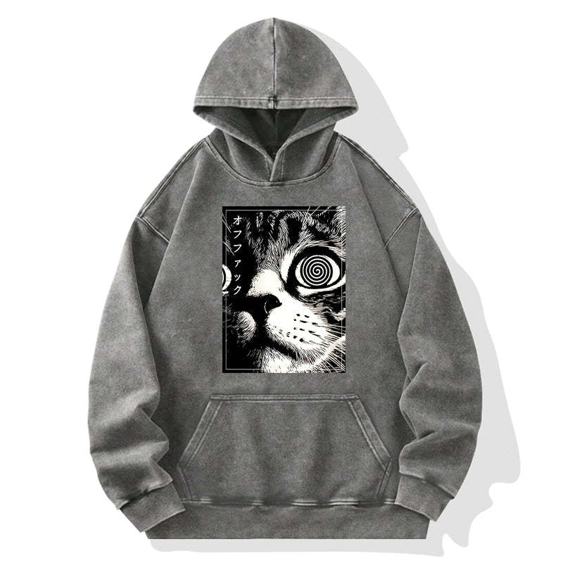 Tokyo-Tiger Scary Cat Japan Washed Hoodie