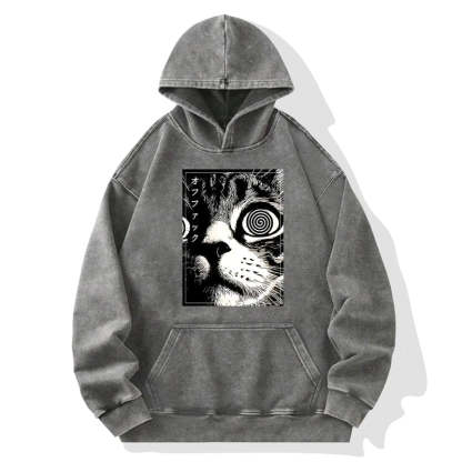 Tokyo-Tiger Scary Cat Japan Washed Hoodie
