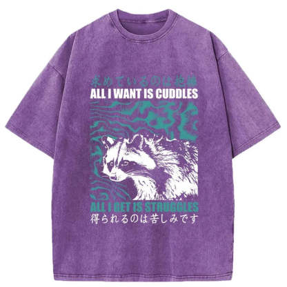 Tokyo-Tiger All I Get Is Struggles Washed T-Shirt