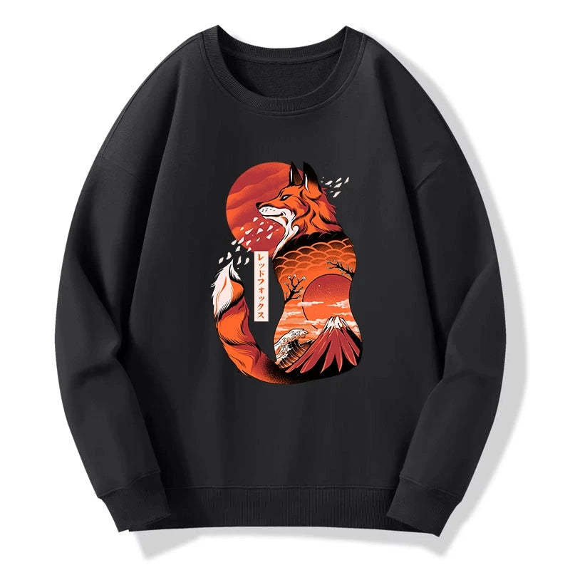 Tokyo-Tiger Japanese Fox KitsuneTattoo Sweatshirt