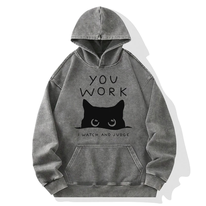 Tokyo-Tiger A Cat That Spies Washed Hoodie-tokyo-tiger