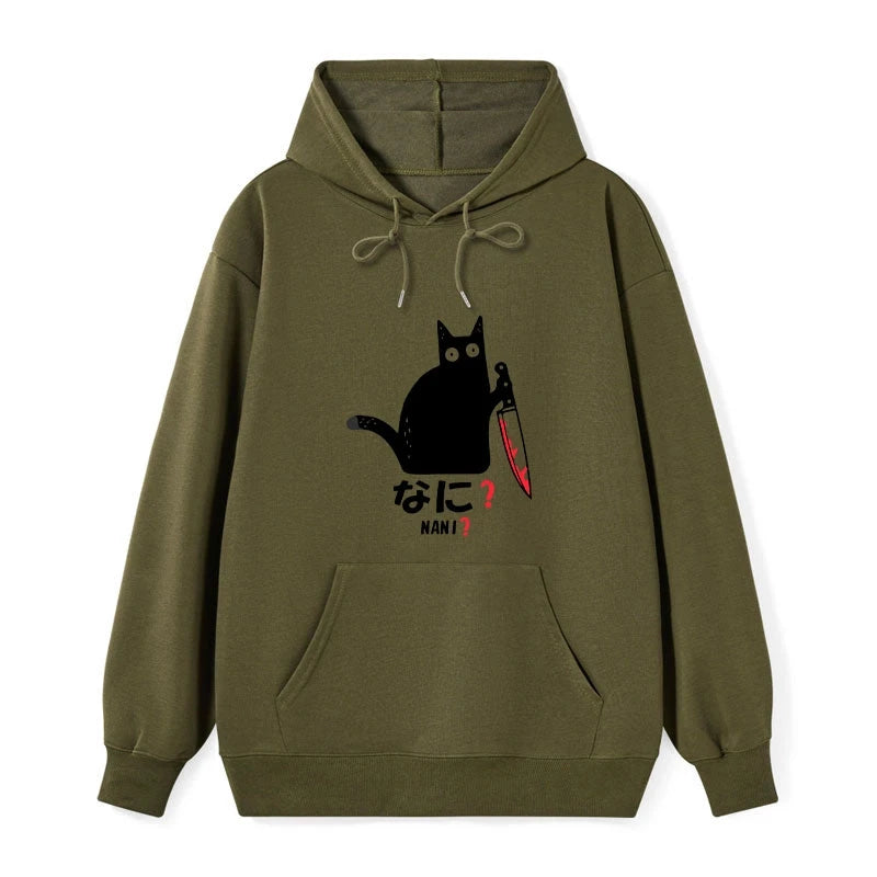Tokyo-Tiger A Puzzled Cat Holding A Knife Classic Hoodie