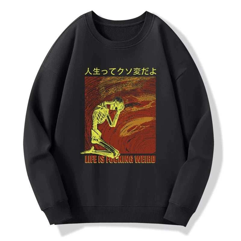 Tokyo-Tiger Skeleton Life is Fu Sweatshirt