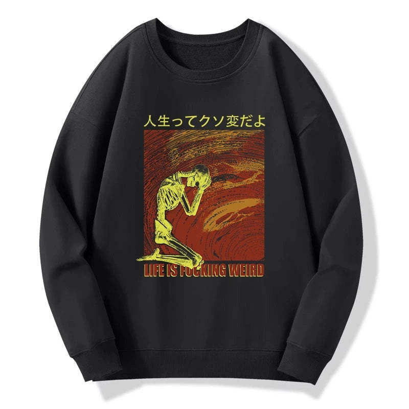 Tokyo-Tiger Skeleton Life is Fu Sweatshirt