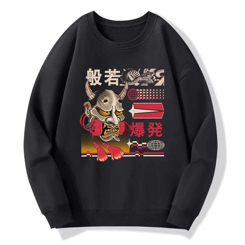 Tokyo-Tiger Hannya Mask Japanese Sweatshirt Sale