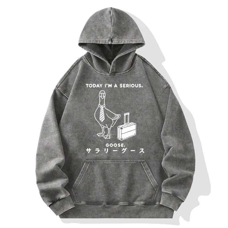 Tokyo-Tiger Hard Working Goose Washed Hoodie