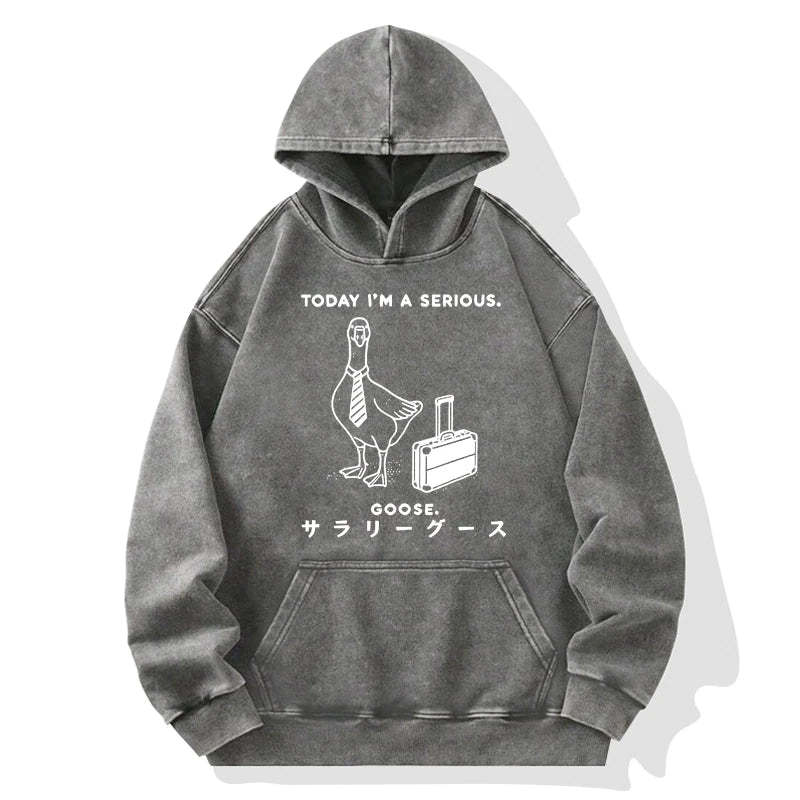 Tokyo-Tiger Hard Working Goose Washed Hoodie Sale