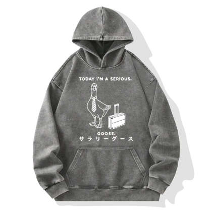 Tokyo-Tiger Hard Working Goose Washed Hoodie