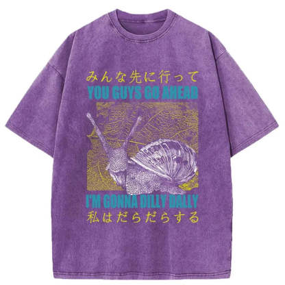 Tokyo-Tiger Slow Snail Japanese Washed T-Shirt