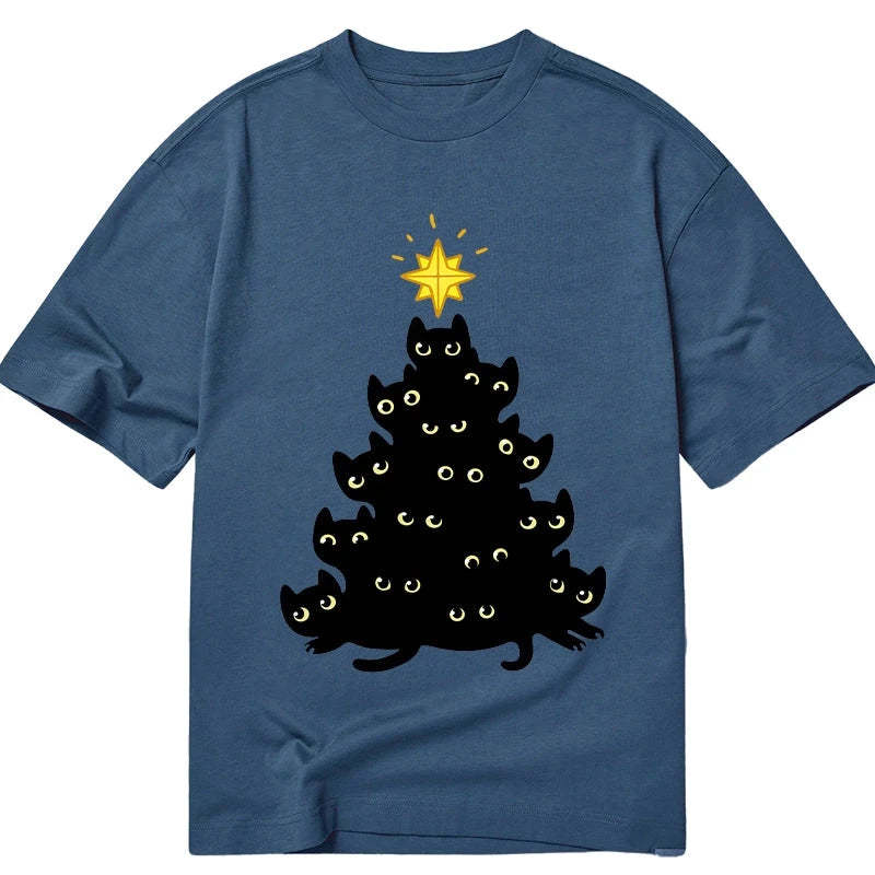 Tokyo-Tiger Black Cat Christmas Tree Classic T-Shirt