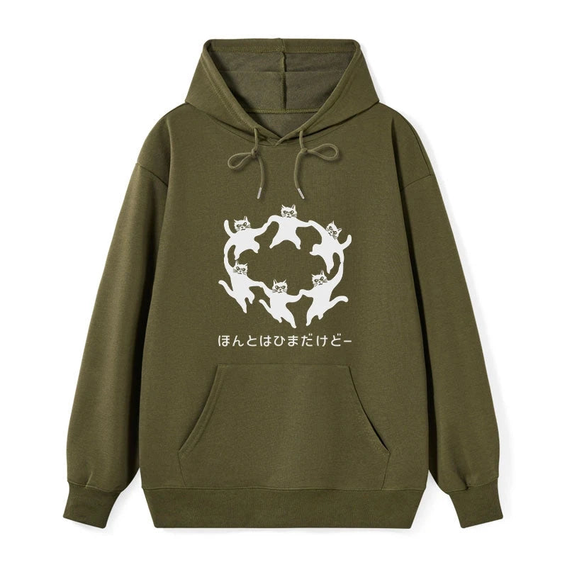 Tokyo-Tiger Leisure Cats Japanese Classic Hoodie