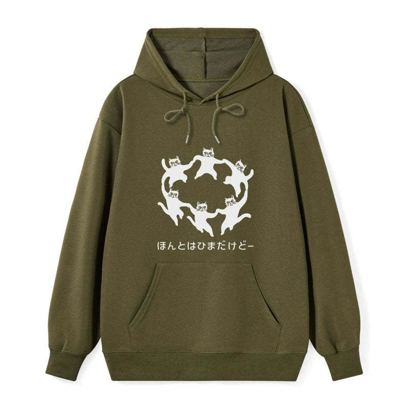 Tokyo-Tiger Leisure Cats Japanese Classic Hoodie