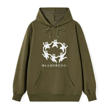 Tokyo-Tiger Leisure Cats Japanese Classic Hoodie