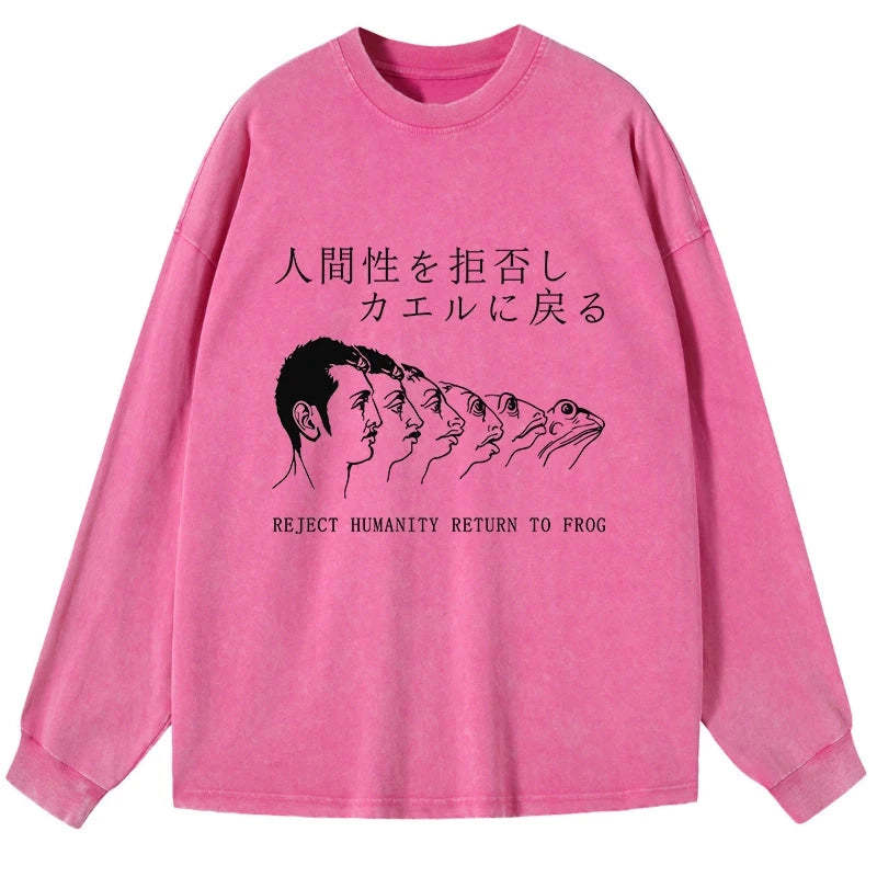 Tokyo-Tiger Return To Frog Washed Long Sleeve T-Shirt