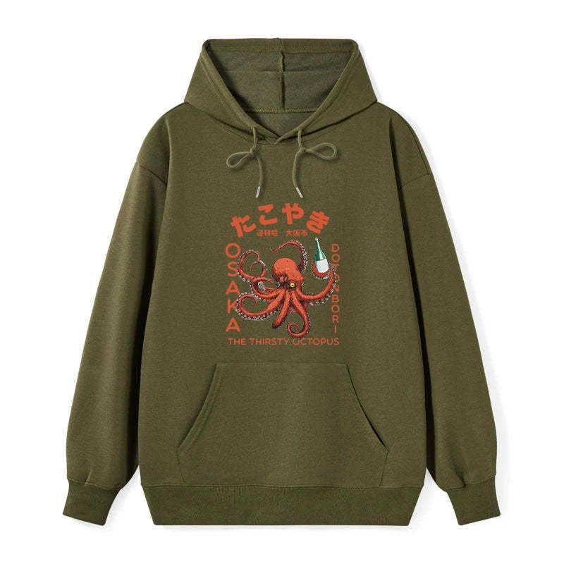 Tokyo-Tiger Octopus Drinks Soju Classic Hoodie