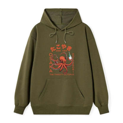 Tokyo-Tiger Octopus Drinks Soju Classic Hoodie