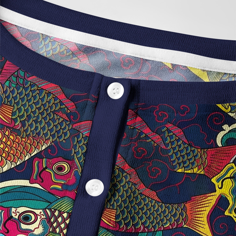 Tokyo-Tiger Colorful Japanese Koinobori Women's Lightweight Cardigan