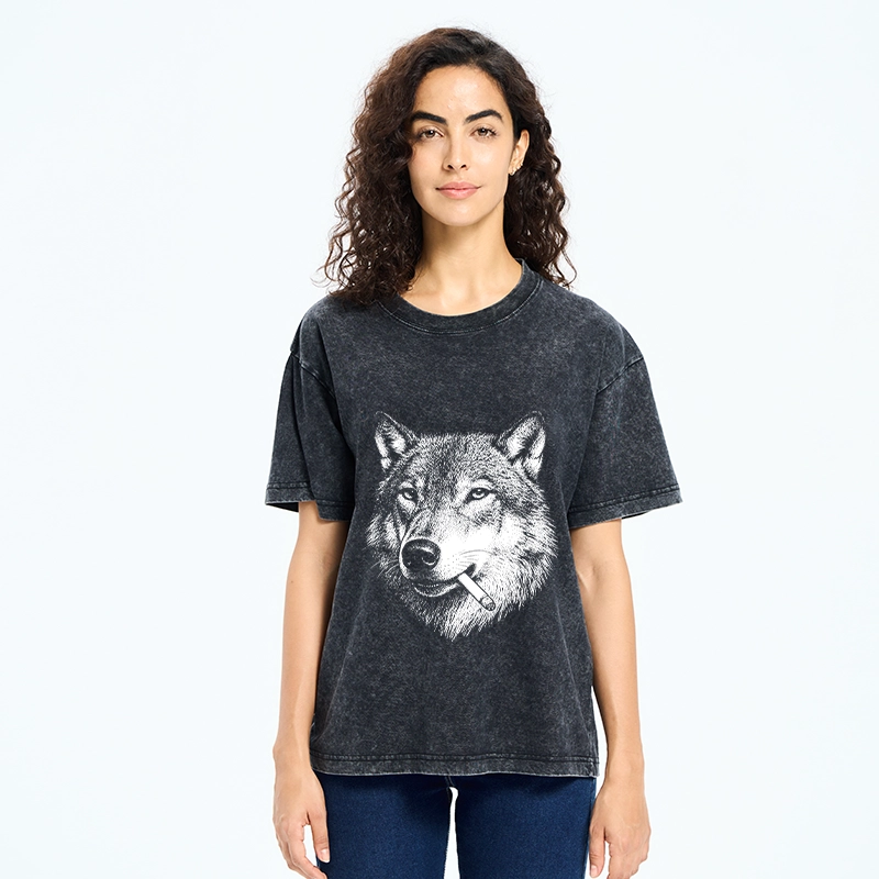 Tokyo-Tiger Cool Wolf Meme Bad Decisions Pending Washed T-Shirt