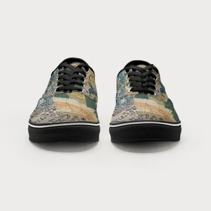 Tokyo-Tiger Old Tokyo Maps Canvas Shoes