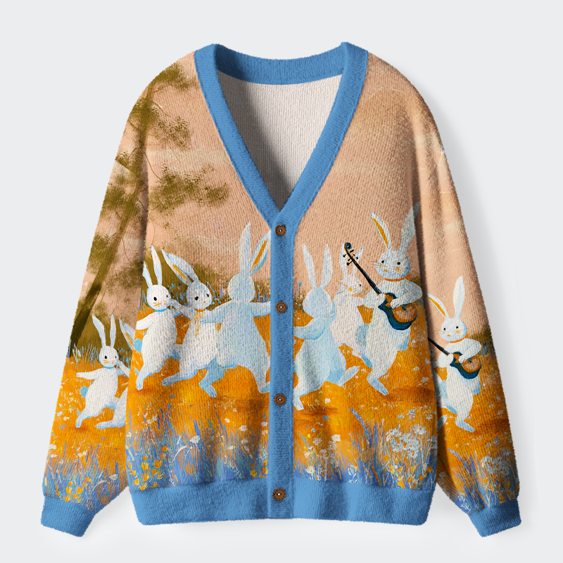Tokyo-Tige rDancing Bunnies Serenade Ugly Cardigan Sweater