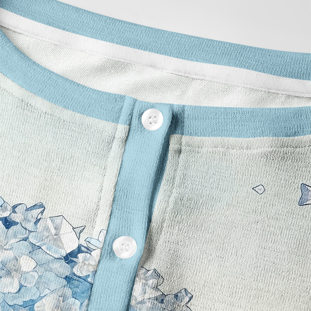 Tokyo-Tiger Crystal‑Cherry Blossom Wave Women's Lightweight Cardigan
