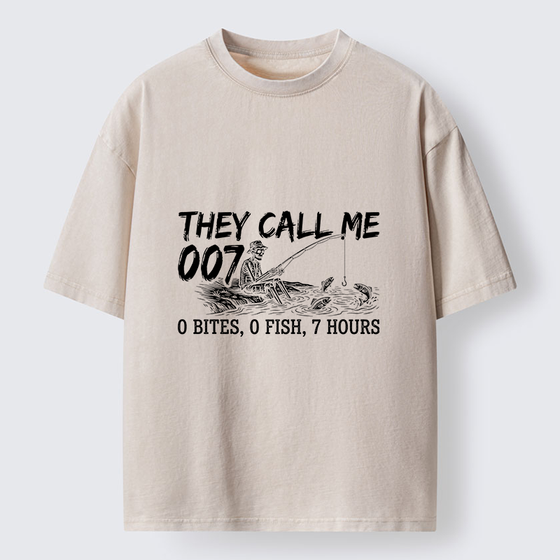 Tokyo‑Tiger Funny Skeleton Fishing Meme Washed T‑Shirt Sale