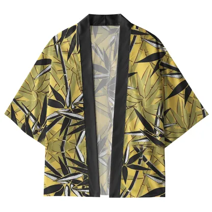 Tokyo-Tiger Bamboo Leaves Kimono Cardigan