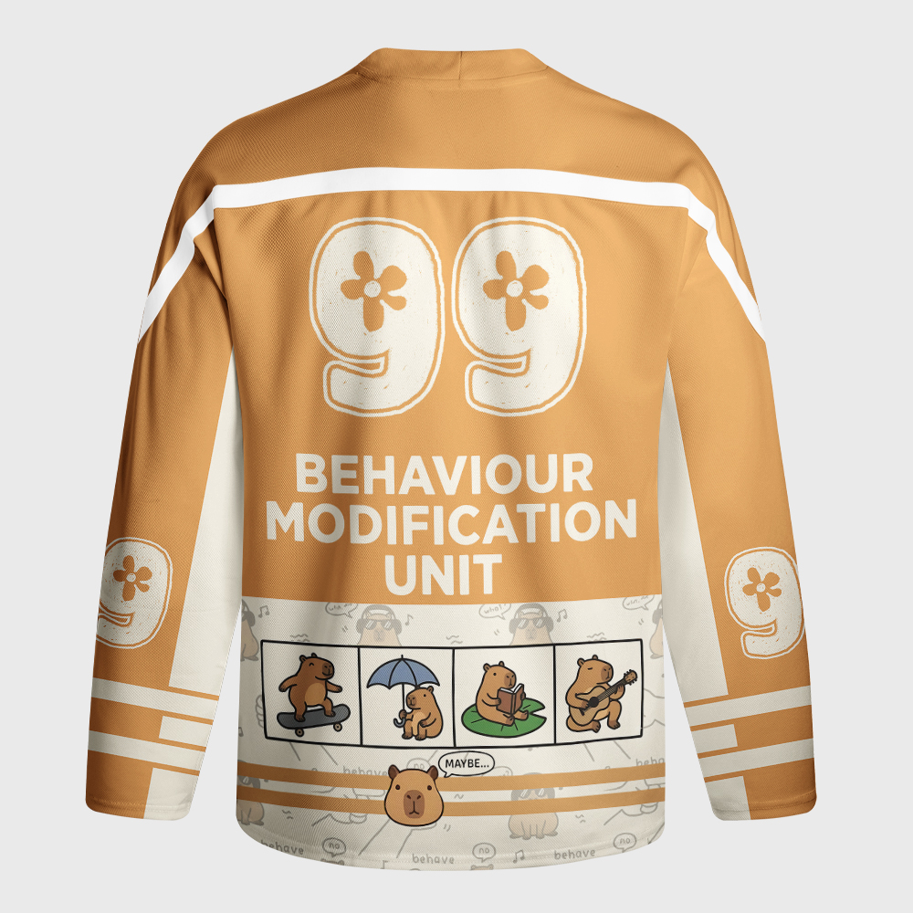 Tokyo-Tiger Dishonest Capybara Long-Sleeve Hockey Jersey