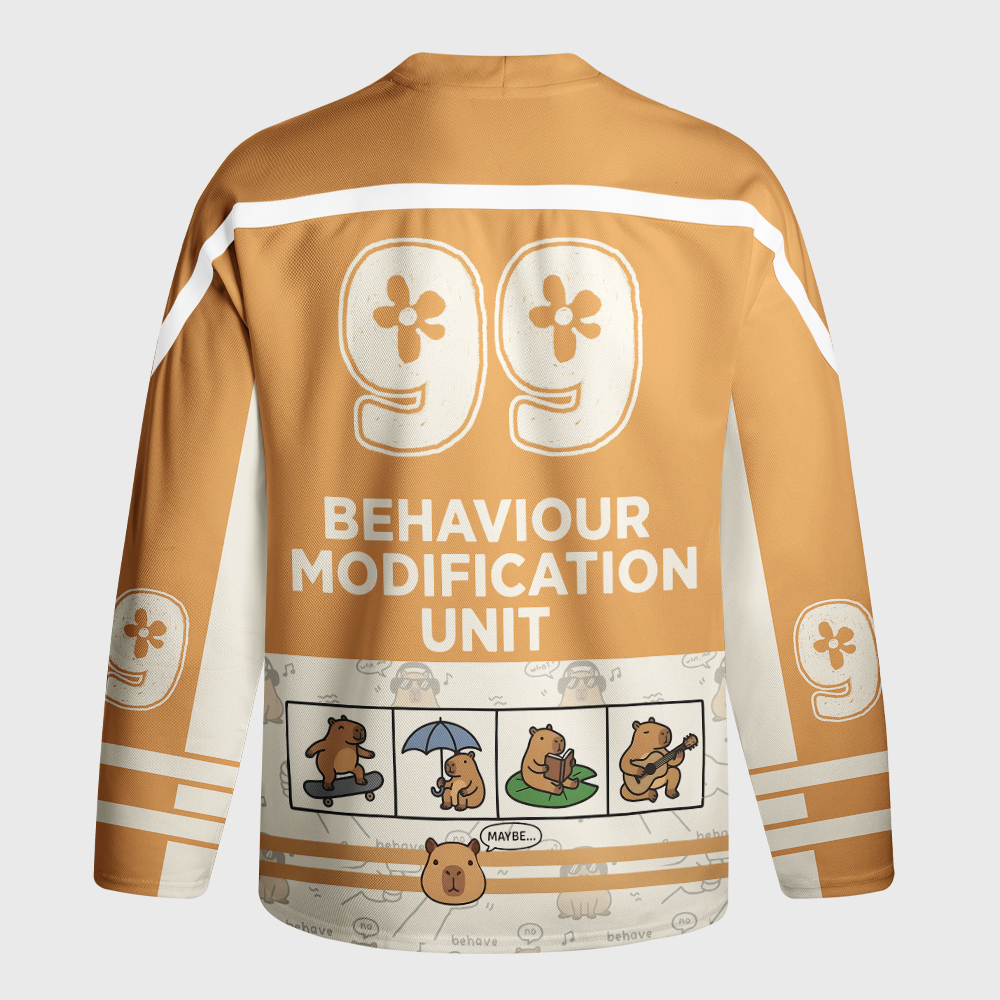Tokyo-Tiger Dishonest Capybara Long-Sleeve Hockey Jersey