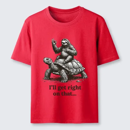 Tokyo-Tiger Sloth On Turtle Slow Friends Funny Meme Classic T-Shirt