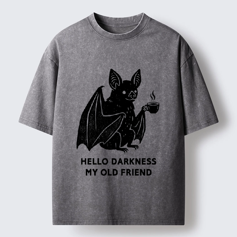 Tokyo‑Tiger Funny Coffee Bat Washed T‑Shirt