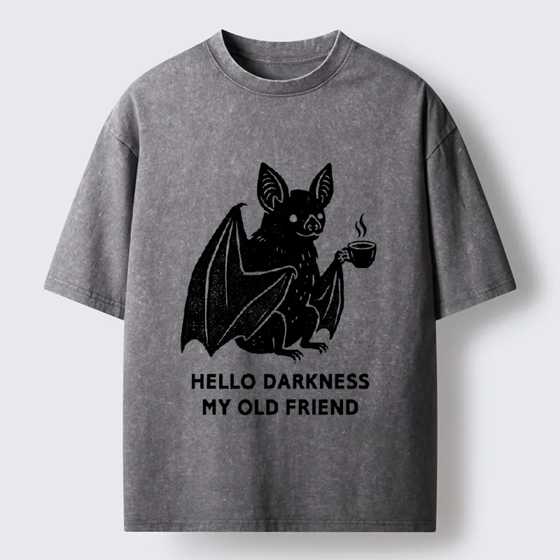 Tokyo‑Tiger Funny Coffee Bat Washed T‑Shirt
