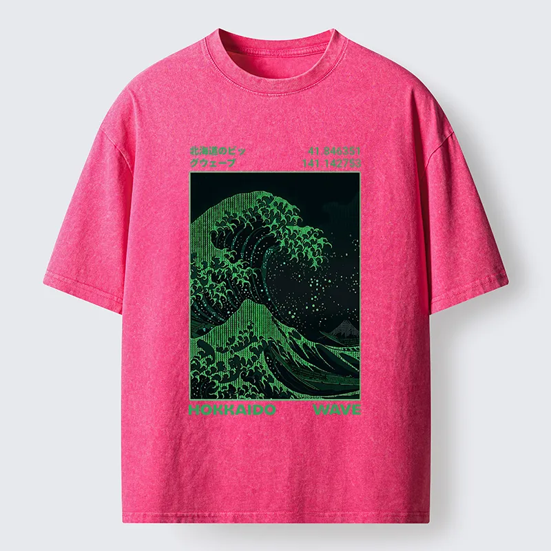 Tokyo-Tiger The Great Code Wave Washed T-Shirt