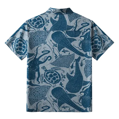 Tokyo-Tiger Marine Life Aloha Hawaiian Shirt