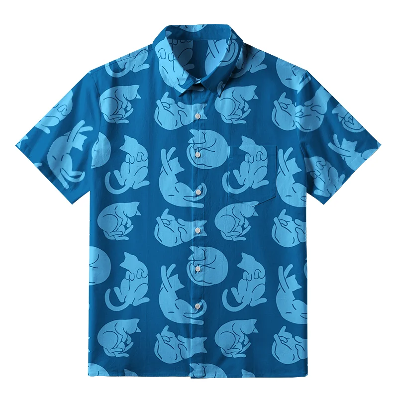 Tokyo-Tiger Cats In Different Actions Button-up Shirt