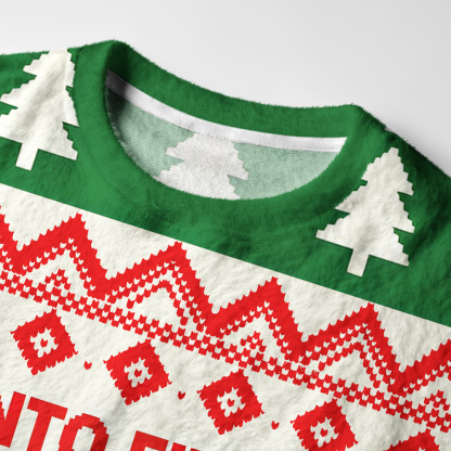 Tokyo-Tiger Fitness Ghost Fuzzy Christmas Ugly Sweatshirt