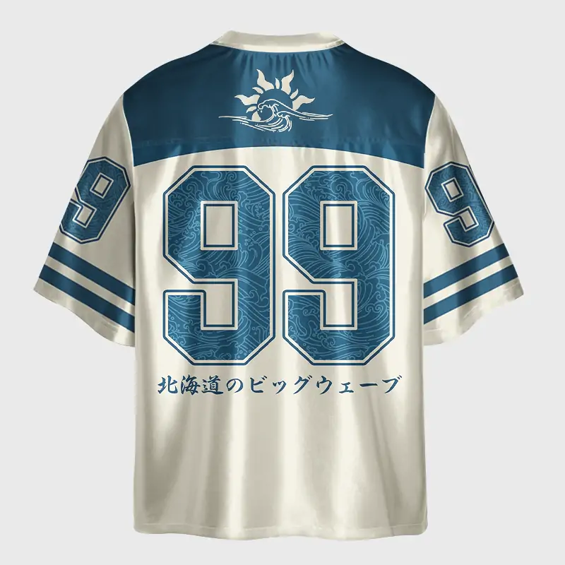 Tokyo-Tiger Hokkaido Wave Japan Glossy Oversized Jersey