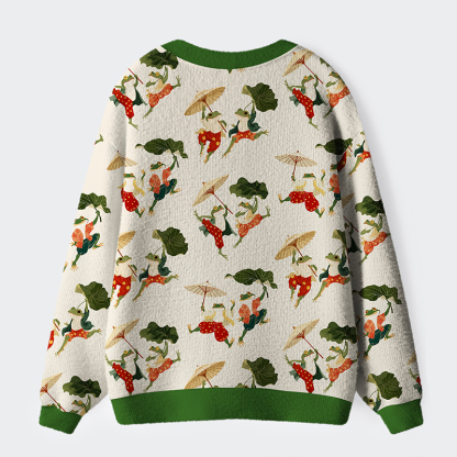 Tokyo-Tiger Waltz Of The Frogs Ugly Cardigan Sweater