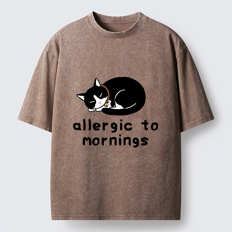 Tokyo‑Tiger Funny Sleep Cat Meme Washed T-Shirt