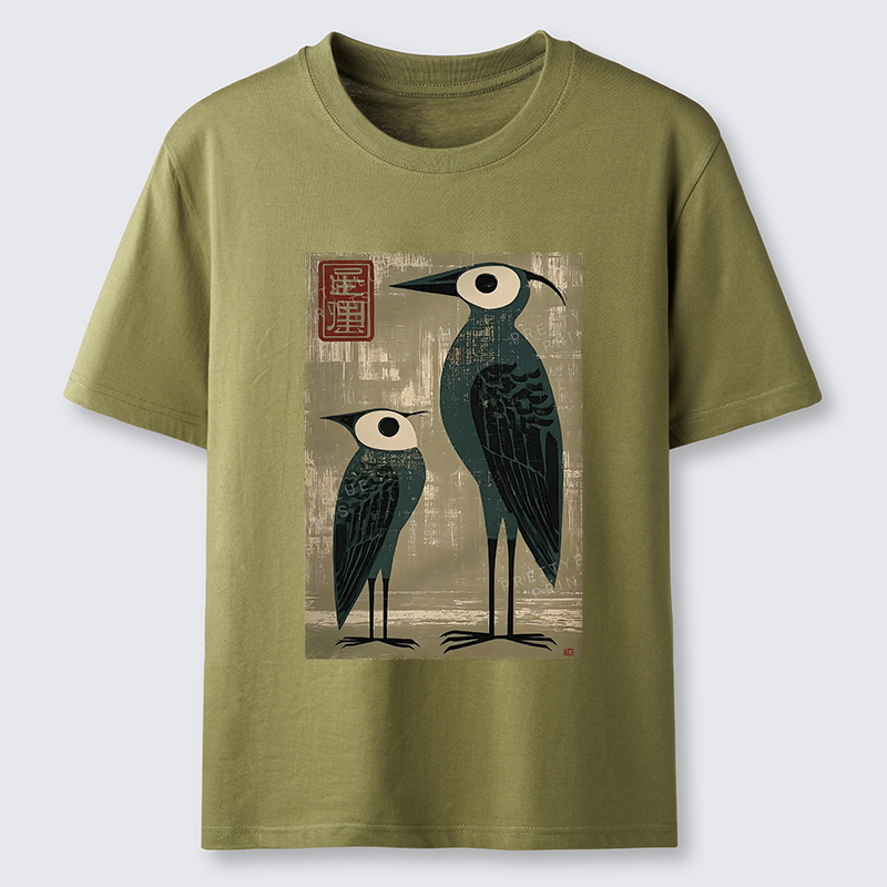 Tokyo-Tiger Retro Two Birds Art Classic T-Shirt