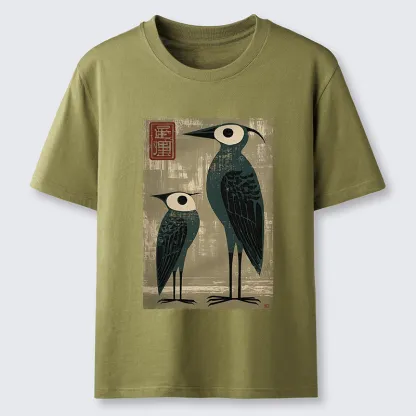 Tokyo-Tiger Retro Two Birds Art Classic T-Shirt