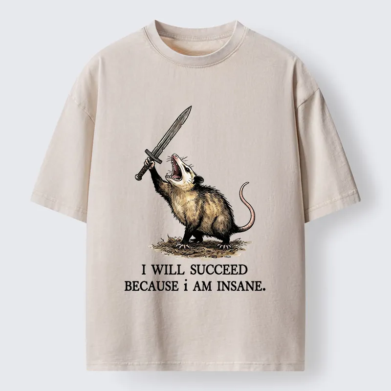 Tokyo-Tiger Funny Warrior Opossum Meme Washed T-Shirt