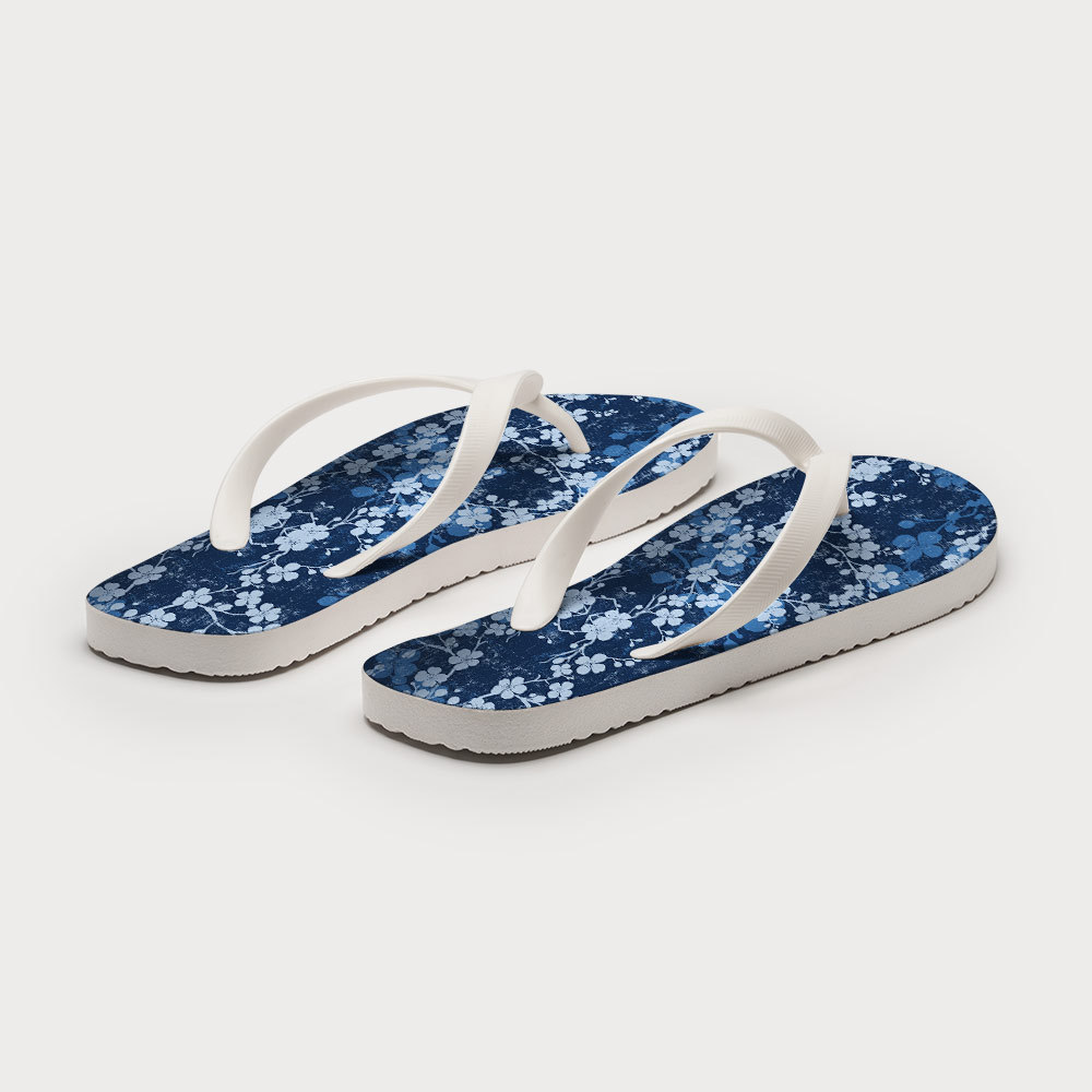 Tokyo-Tiger Midnight Blossoms Flip Flops
