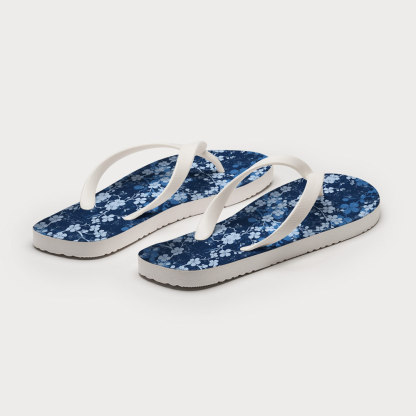 Tokyo-Tiger Midnight Blossoms Flip Flops