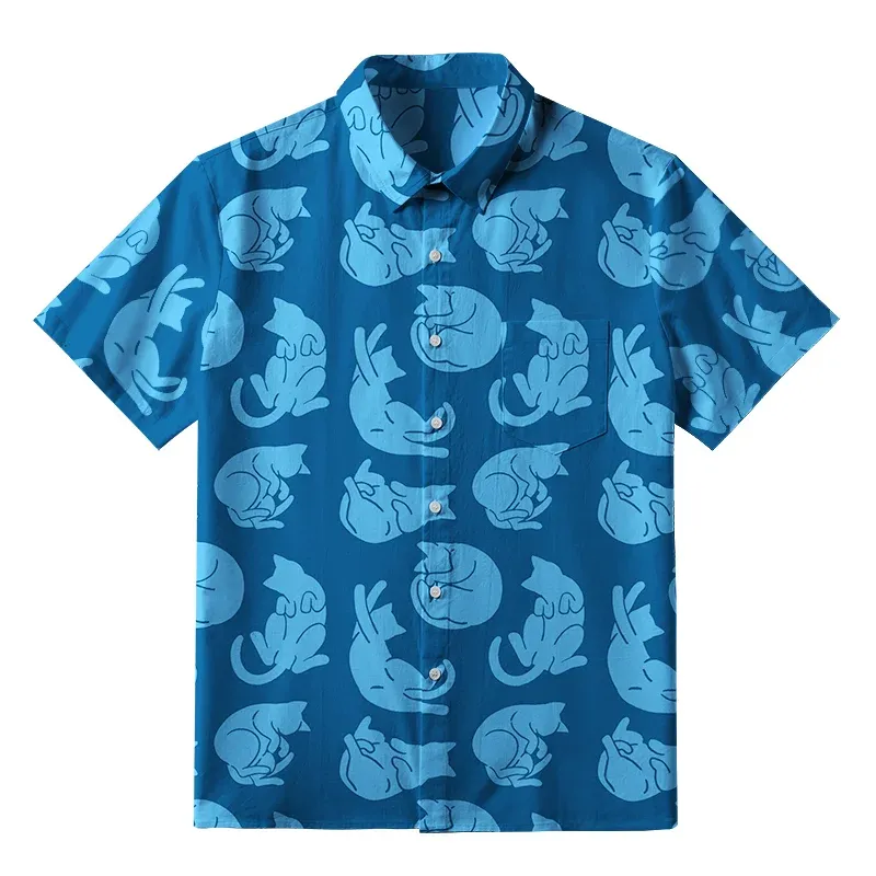 Tokyo-Tiger Cats In Different Actions Button-up Shirt Sale