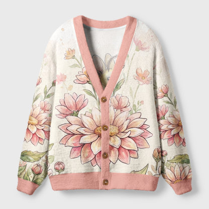 Tokyo-Tiger Funny Bunny Bee, I Don’t Push Myself Today Ugly Cardigan Sweater