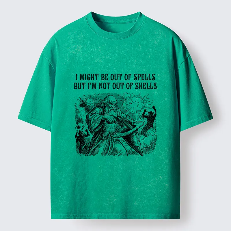 Tokyo-Tiger Funny Wizard Shell Meme Washed T-Shirt