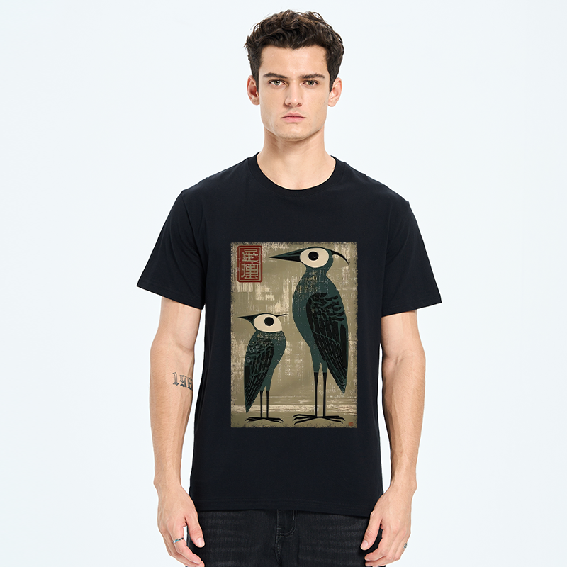 Tokyo-Tiger Retro Two Birds Art Classic T-Shirt